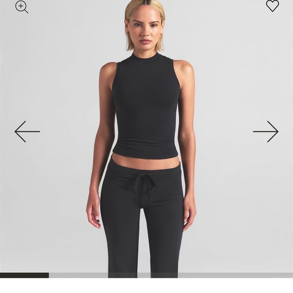 SKIMS Tops - SKIMS Soot cotton jersey mock neck Tank